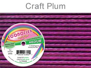 ECONOFLEX WIRE .019 DIA. 30 FT (9M) 1X7 STRAND PLUM