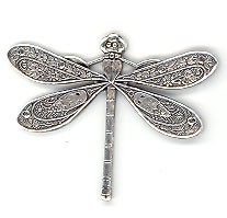 Antique Silver Small Dragonfly