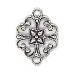 Antique Silver Small Ornate Link