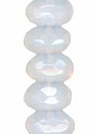 Gem Cut Rondelle - 3x5mm White Opal - 12 Strands