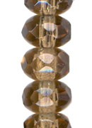 Gem Cut Rondelle - 3x5mm Brown - 12 Strands