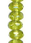 Gem Cut Rondelle - 3x5mm Olive GC - 12 Strands