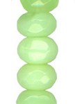 Gem Cut Rondelle - 3x5mm Lime Opal - 12 Strands
