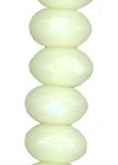 Gem Cut Rondelle - 3x5mm Opaque Lt. Yellow  - 12 Strands
