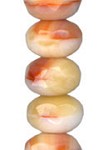 Gem Cut Rondelle - 3x5mm Carmel/White/Pumpkin/Rust Mix - 12 Strands