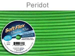 SOFT FLEX WIRE .019 DIA. 30 FT. 49 STRAND PERIDOT
