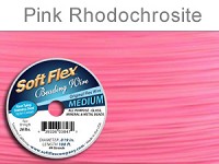 SOFT FLEX WIRE .019 DIA. 30 FT. 49 STRAND PINK RHODOCHROSITE