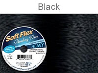 SOFT FLEX WIRE .024 DIA. 100 FT. 49 STRAND BLACK ONYX