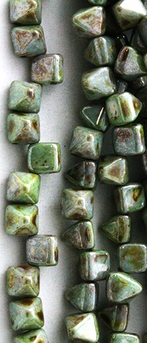 Sage Luster Travertine Small Pyramid