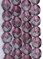 6mm Fire Polish - Amethyst 