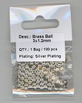 Silver Plated Spacer - Ball Style - FDS 10 BB3x1.2mm SP