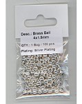 Silver Plated Spacer - Ball Style - FDS 11 BB4x1.5mm SP