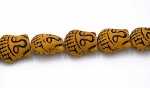 Buddha, Matte Yellow Ochre/Black 1 Strand