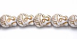 Buddha, White/Gold 1 Strand