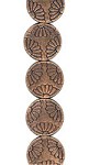 Copper Disc w/Flower Design