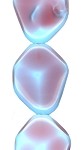 Robin's Egg Blue/Cranberry Irregular Oval