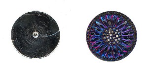 Flat Back Button - Crystal Marea 7