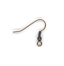 Antique Brass Earwires - Long Hook - FDEW 01 148 AB