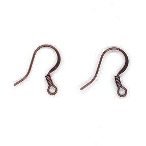 Antique Copper Earwires - Short Hook - FDEW 05 148/D AC