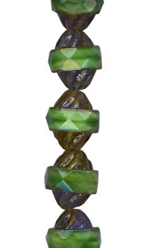 Green Opal Travertine Turbine Bead