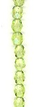 4mm Fire Polish - Transparent Light Green