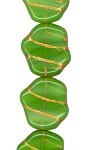 Lime Opal Ameba w/Gold Lines