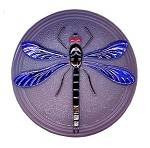 41mm Large Opaque Purple Dragonfly Button