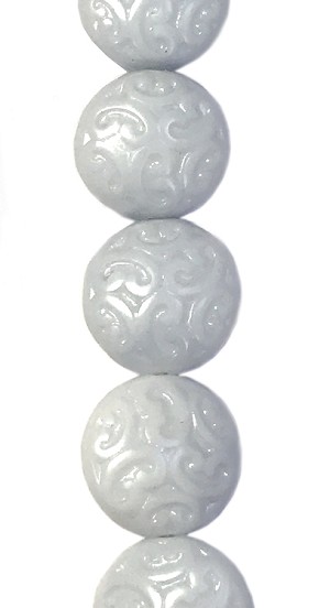 White Light Blue Button Bead