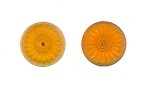 Flat Back Button - Matte Orange 1