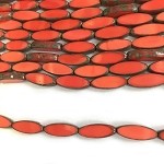 Orange Travertine 16mm Table Cut Oval