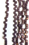 Purple Luster - Two Hole Tile Bead