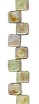 Sage Luster Travertine - Two Hole Tile Bead