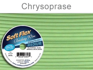 SOFT FLEX WIRE .019 DIA. 100 FT. 49 STRAND CHRYSOPRASE