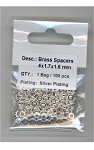 Silver Plated Spacer - Donut Style - FDS 17 BS4x1.7x1.6mm SP
