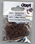 Antique Copper Spring Ring - FDSR 04 0.7x8mm AC