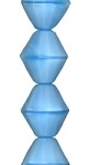 Robin's Egg Rounded Bicone 16mm