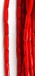 Red Faceted Tube 14 x 4mm