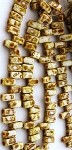 Cream Travertine Two Hole Tile Bead   