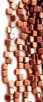 Matte Metallic Copper Two Hole Tile Bead