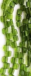 Peridot Two Hole Tile Bead