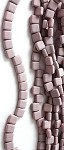 Matte Taupe with Mauve Undertones Two Hole Tile Bead