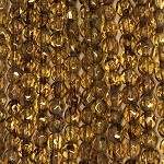 4mm Czech Fire Polish Beads - Crystal Travertine