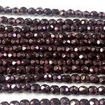 4mm Czech Fire Polish Beads - Mahogany Luster