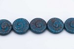 Ammonite Spiral, Slate Blue Bronze Wash 1 strand