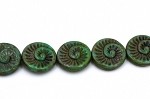 Ammonite Spiral, Jade Travertine 1 strand