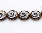 Ammonite Spiral, Topaz Travertine/Silver 1 strand