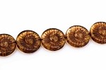 Ammonite Spiral, Crystal Travertine 1 strand