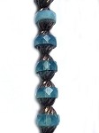 Aqua/Purple Bronze Luster Twirled Saucer w/Faceted Middle