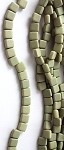 Matte Taupe with Green Undertones Two Hole Tile Bead