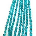Aqua Faceted Teardrop 7x5mm 